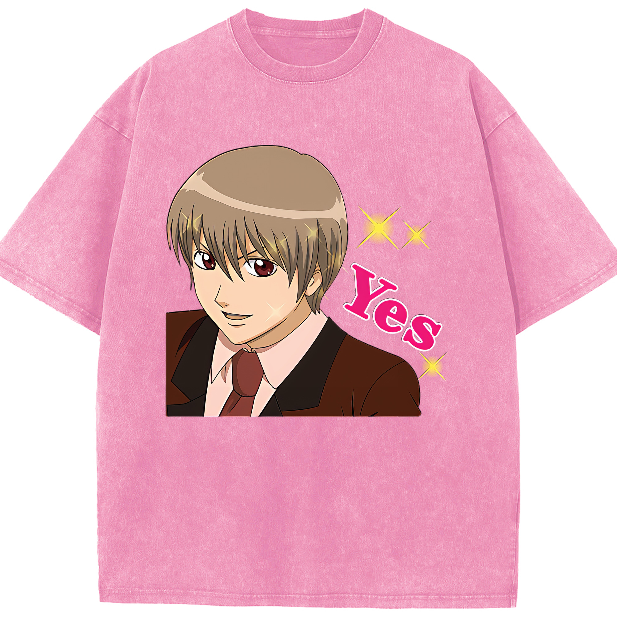 （画像用） ぎんたま 坂田銀時（さかたぎんとき） 神楽 志村新八（しむら しんぱち） GINTAMA Sakata Gintoki Kagura Shimura Shinpachi 綿100% ヴィンテージ風 半袖Tシャツ（フロントプリント）